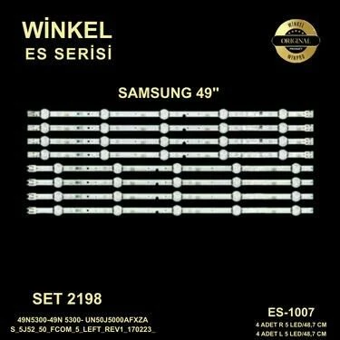 LCD LED-2198 TAKIM 8 Lİ-49N5300-49N 5300,UN50J5000AFXZA,UE49J5200-ES-1007-WİNKEL