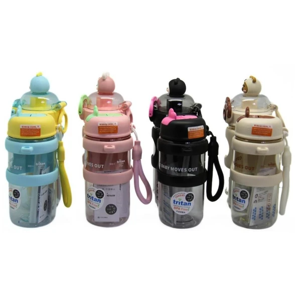 Shotay Su Matarası 2 Bölmeli Tritan Mavi 900Ml - 5