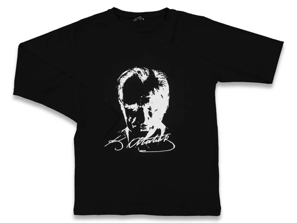 ATATÜRK BASKILI UZUN KOLLU T-SHIRT