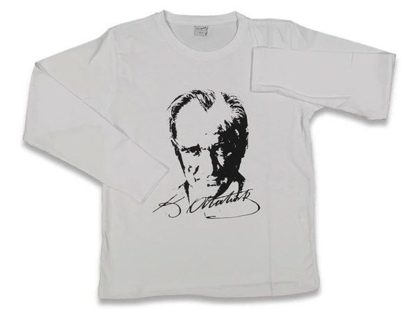 ATATÜRK BASKILI UZUN KOLLU T-SHIRT - 3