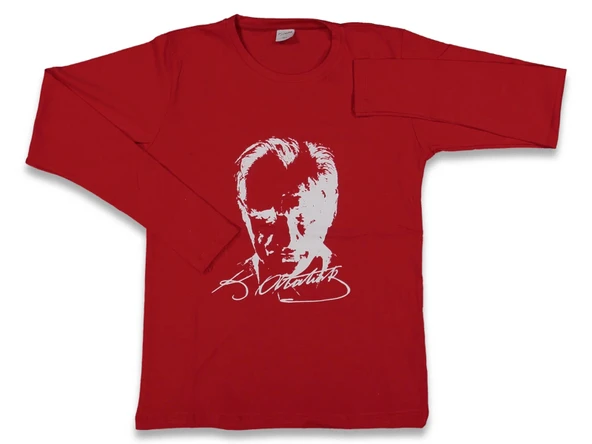 ATATÜRK BASKILI UZUN KOLLU T-SHIRT - 2