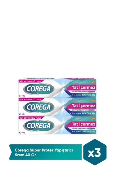 Süper Protez Yapıştırıcı Krem Naneli 40gr x 3 Adet