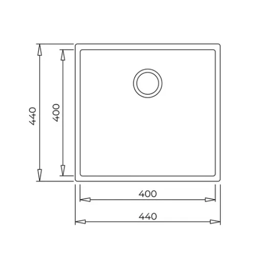 115230029-SQUARE 40.40 TG TEKA EVİYE - 2