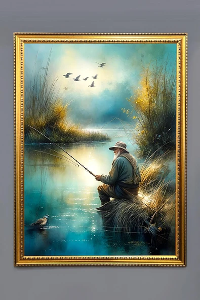 Dekoratif Modern Desenli Çerçeveli Duvar Tablosu 50x70cm RÜYA16 RENKLİ 50 X 70