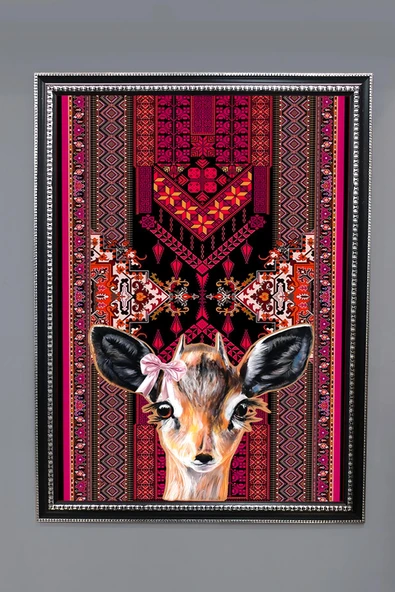 Dekoratif Modern Desenli Çerçeveli Duvar Tablosu 50x70cm RÜYA01 RENKLİ 50 X 70