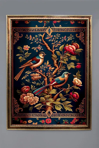 Dekoratif Modern Desenli Çerçeveli Duvar Tablosu 50x70cm RÜYA05 RENKLİ 50 X 70