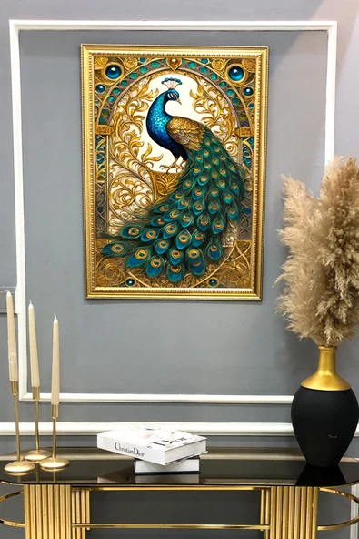 Dekoratif Modern Desenli Çerçeveli Duvar Tablosu 50x70cm RÜYA03 RENKLİ 50 X 70 - 2
