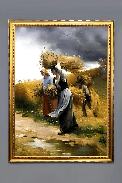 Dekoratif Modern Desenli Çerçeveli Duvar Tablosu 50x70cm RÜYA13 RENKLİ 50 X 70