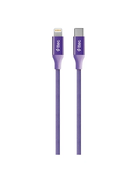 TTec 2DK41MR AlumiCable USB-C - Lightning Hızlı Şarj Kablosu 150cm Mor