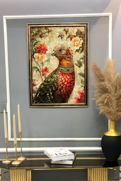 Dekoratif Modern Desenli Çerçeveli Duvar Tablosu 50x70cm RÜYA09 RENKLİ 50 X 70 - 2