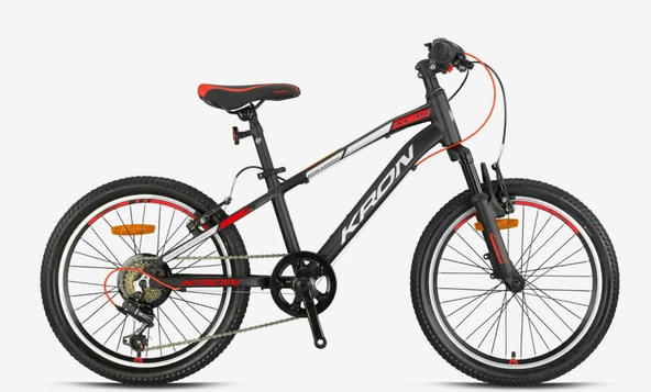 KRON XC 75 20 JANT 7 VİTES V FREN SHIMANO SİSTEM ALÜMİNYUM ÇOCUK BİSİKLETİ MAT SİYAH-GRİ/KIRMIZI (KRN25-028) - Resim 2