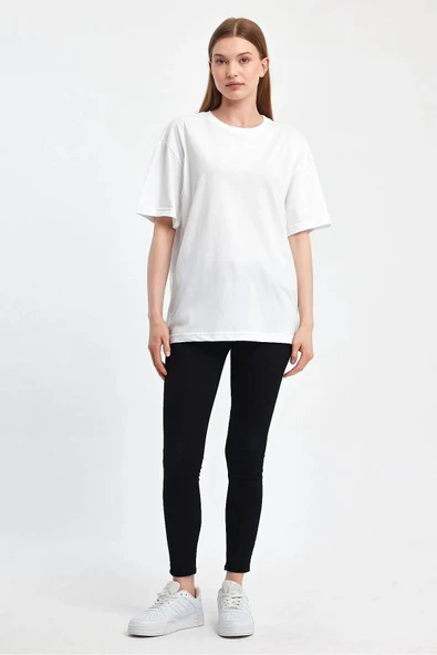 Sportuel Oversize Kadın Tişört P-008393 - 2