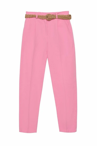 Quzu Hasır Kemerli Kadın Pantolon 21Y70840