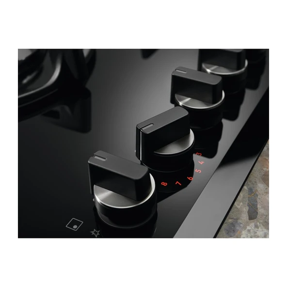 Electrolüx KGG953753K Steppower Flamelight Verticalflame 90 cm Siyah Cam Gazlı Ocak - 3
