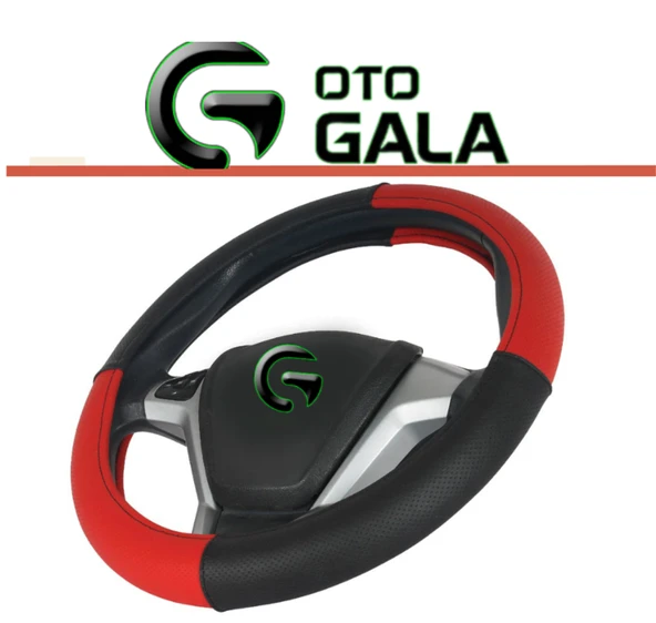 DİREKSİYON KILIFI GEÇMELİ 4 PARÇA SİYAH-KIRMIZI - 2