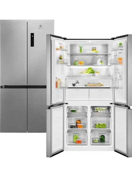 Electrolux ELT9VE52U0 E Enerji Sınıfı 522L 4 Kapılı No-Frost Gardrop Tipi Buzdolabı Inox - 3