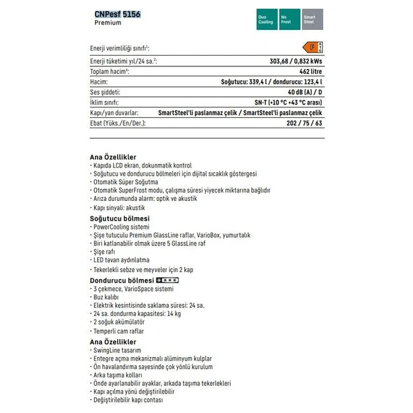 Cnpesf 5156 Buzdolabı Soğutucu-Dondurucu - 2