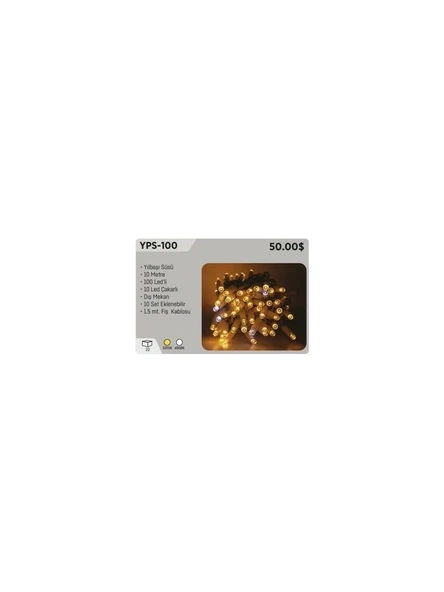 YCL YPS-100 RGB YILBAŞI SÜSÜ 10 MT 100 LEDLİ  220 VOLT EKLENEBİLİR İÇ MEKAN