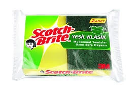 Scotch Brite Klasik Bulaşık Süngeri Yeşil 2'li Paket