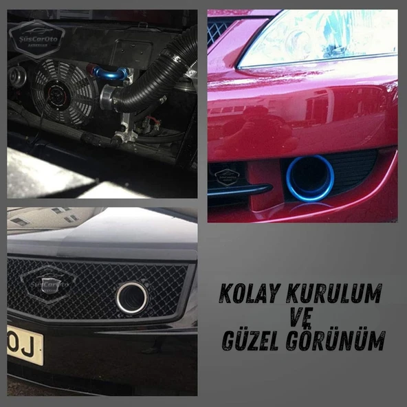 Universal Akordiyon Açık Hava Filtre Borusu Performans ve Ses Arttırıcı Uzayan Esnek Hortum 75 mm Hava Filtre Uzatma Sprali Mavi - 10