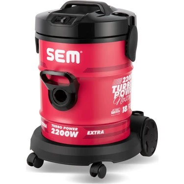 Sem Sv110 Nostalji Metal Kazanlı Güçlü Süpürge 2200W