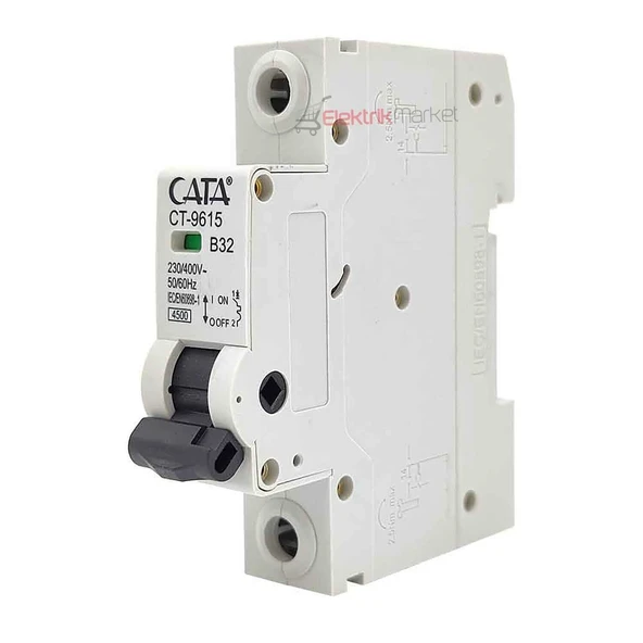 CATA CT-9615 32 AMPER SİGORTA B TİPİ 4,5K MONOFAZE