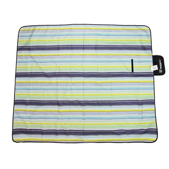 Piknik Kamp Örtüsü - Su Geçirmez - Madfox Skyloft - Blue Stripe - 546254 ürün görseli