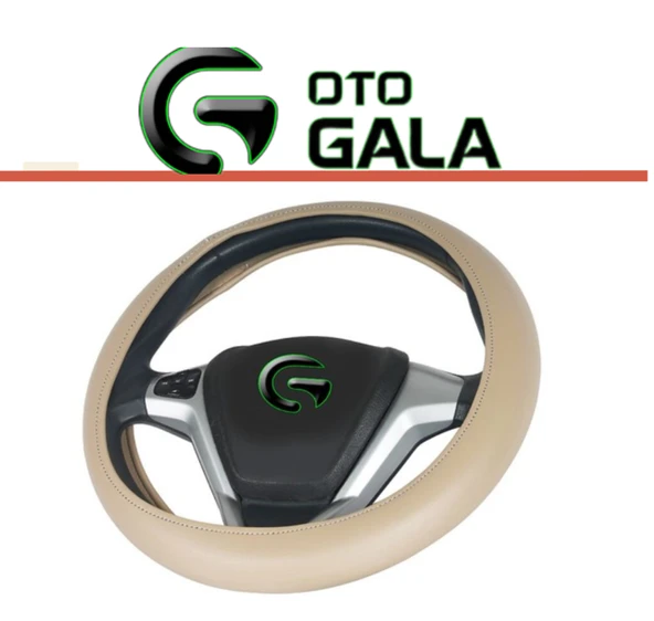 DİREKSİYON KILIFI GEÇMELİ DÜZ BEJ - 2