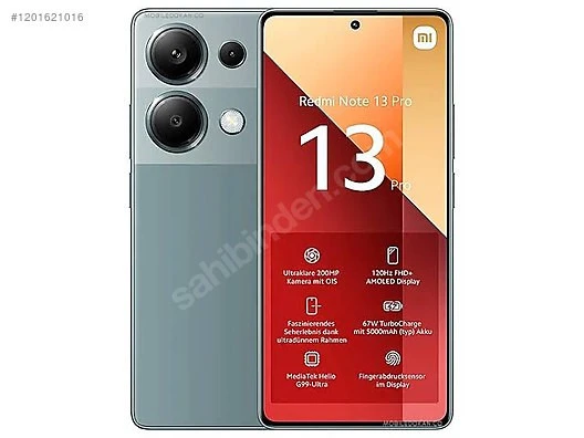 Xiaomi Redmi Note 13 Pro 8/256 Gb Yeşil Cep Telefonu (İthalatçı Garantili)