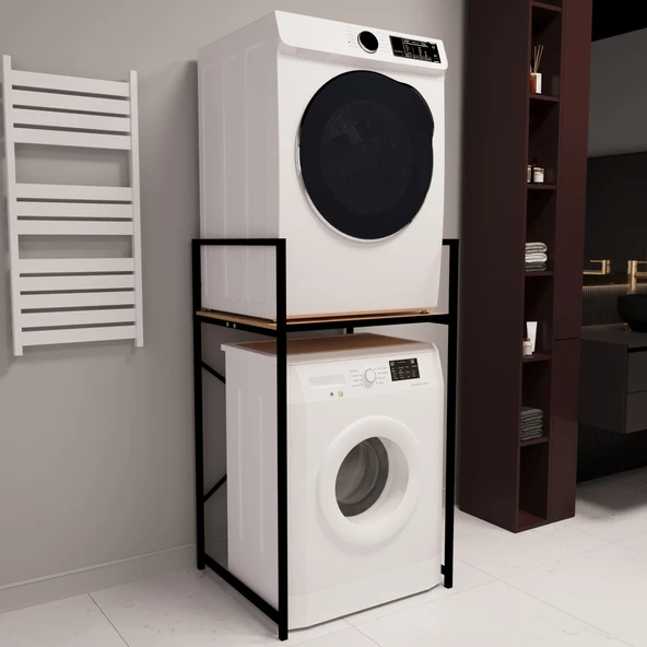 Banyo Rafı Çamaşır ve Kurutma Makinesi Dolabı Çam 1623 - 2