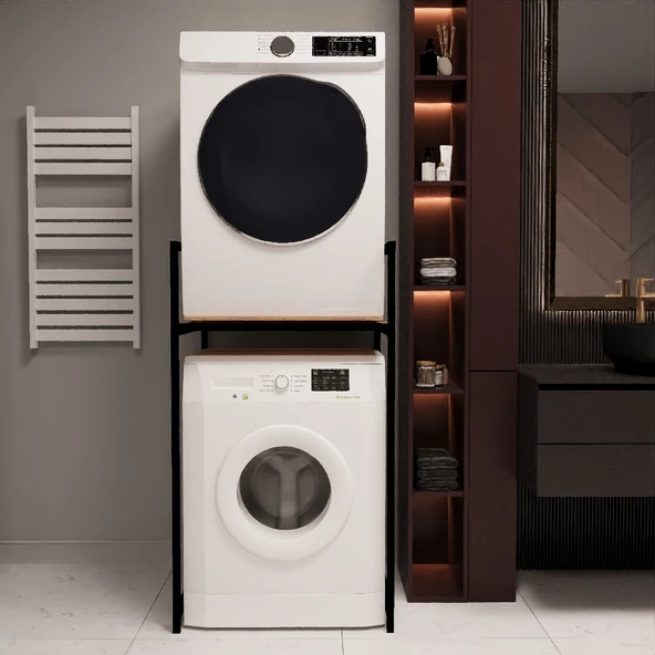 Banyo Rafı Çamaşır ve Kurutma Makinesi Dolabı Çam 1623