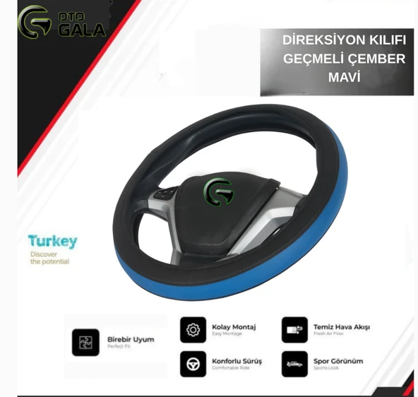 DİREKSİYON KILIFI GEÇMELİ ÇEMBER MAVİ
