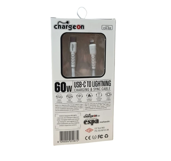 60 W TYPE-C - Lighting Hızlı Şarj Kablosu 1 Metre - 2