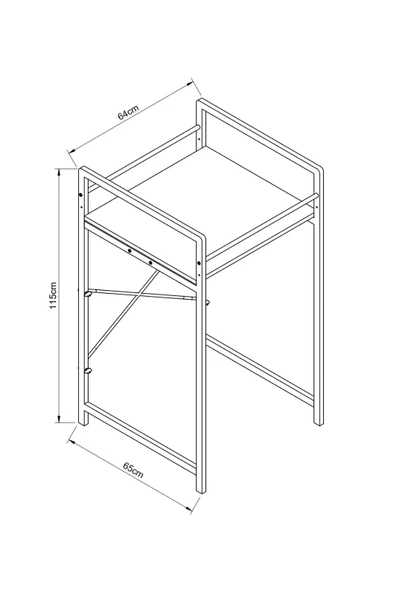Banyo Rafı Çamaşır ve Kurutma Makinesi Dolabı Çam 1623 - 5