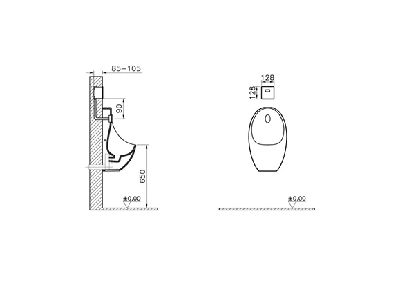 Vitra Pisuvar Yıkama Seti, Sıva Altı, Fotoselli, 310-2610 - 2