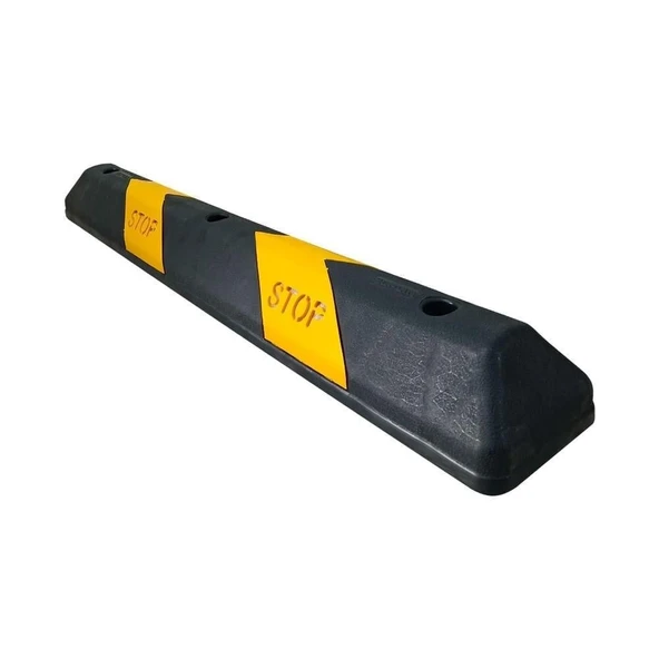 10'lu Set 110 cm Plastik Araç Stoperi – Siyah-Sarı Yüksek Görünürlük - 3