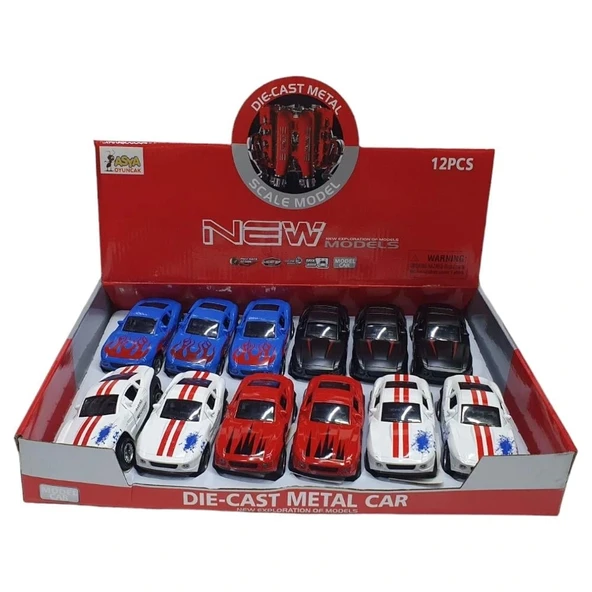 Mustang Çek Bırak Spor Araba - Işıklı Sesli Model -Siyah