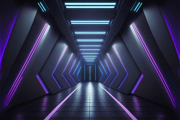 3D Derinlik Modern Koridor Duvar Kağıdı Baskı - Resim 7