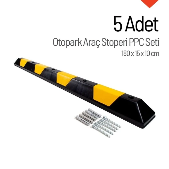 5'li PPC Otopark Araç Stoperi Seti