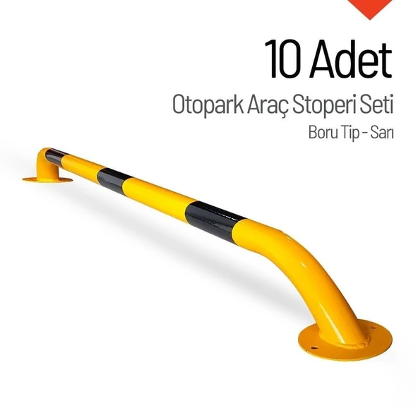 OtoPark Araç Stoperi Sarı 200x13 cm – 10'lu Set