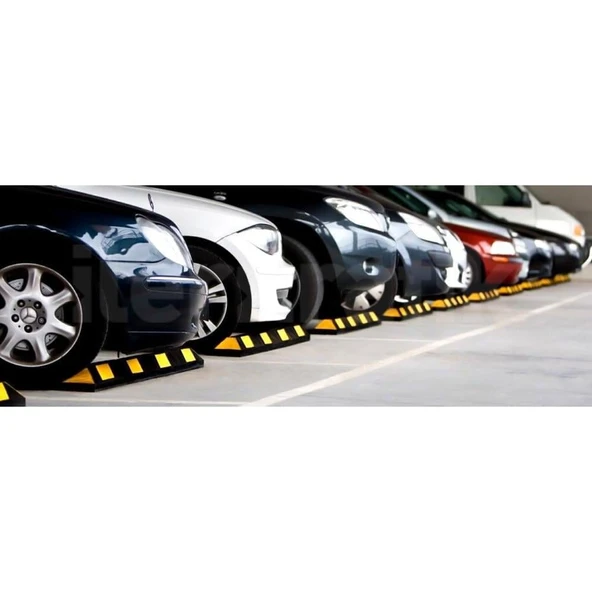 Kauçuk Araç Stoperi – 183x15x10 cm | 10'lu Dayanıklı Otopark Seti - Resim 5