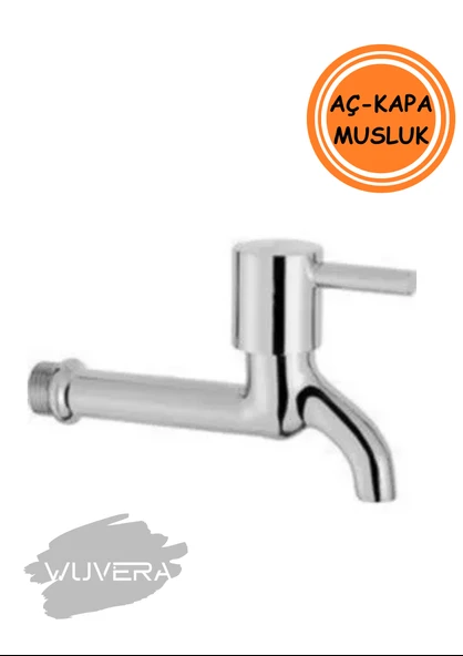Wuvera TSE Belgeli Aç/Kapa Musluk – 1/2” Dişli Duvar Bağlantılı Pirinç Gövde