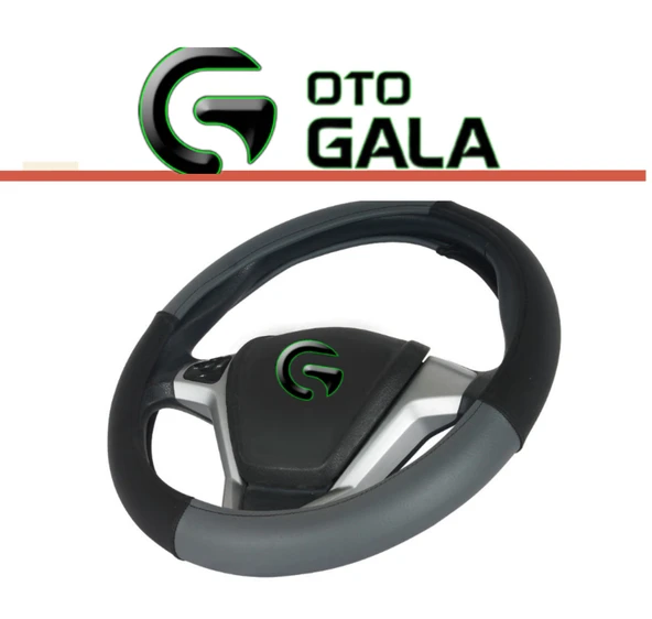 DİREKSİYON KILIFI GEÇMELİ MİNİBUS 42 CM 4 PARÇA SİYAH-GRİ - 2