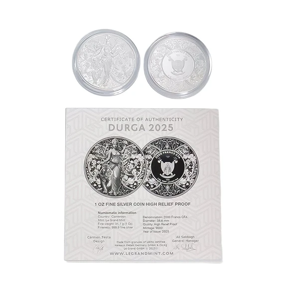 AgaKulche Durga Kamerun 2025 Gümüş Sikke Coin - 4