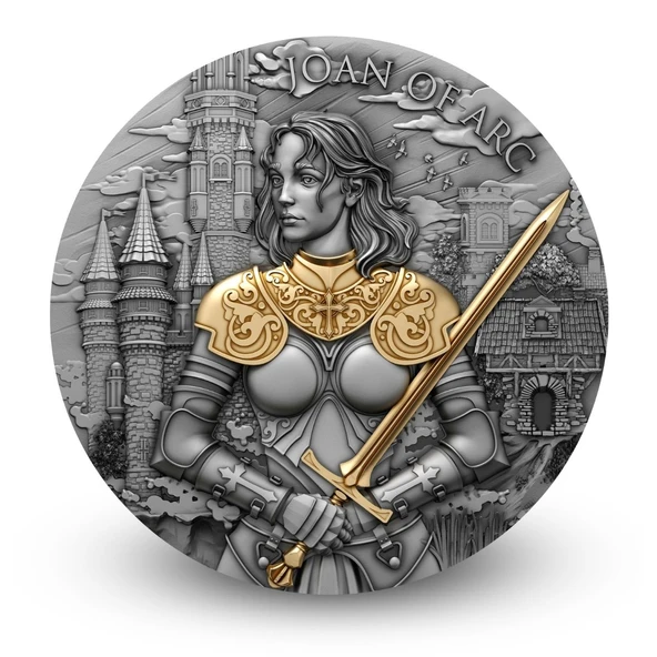 AgaKulche Joan of Arc Altın Kaplama Gümüş Sikke Coin
