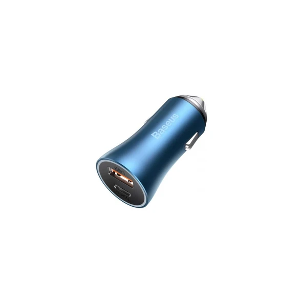 Baseus LED Işıklı Ultra Hızlı Dual Pd U+C 40W Araç Şarjı Araç Çakmaklık Şarjı Typc-E+Usb Girişli