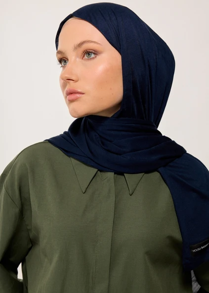 HOUSE OF MODEST- LACİVERT PENYE BONE ŞAL - 2