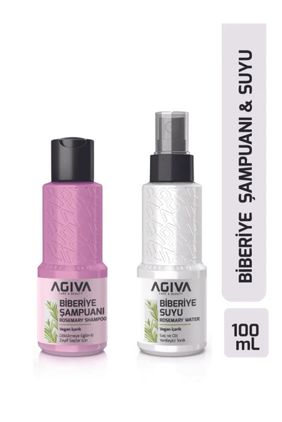 Biberiye Şampuanı & Biberiye Suyu Dökülme Karşıtı ve Hızlı Saç Uzatma Etkili 100 ml 2'Li Set