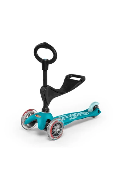 Micro Mini 3in1 Deluxe 3 Tekerlekli Scooter Aqua  Turkuaz 1+ Yaş