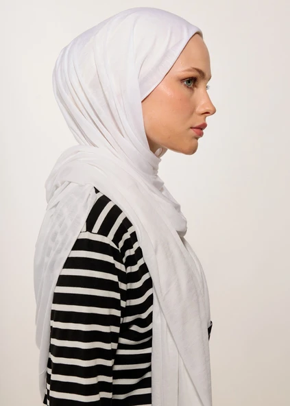 HOUSE OFMODEST- BEYAZ PENYE BONE ŞAL - 4